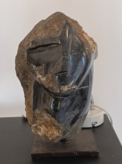 Tête, gabbro, 27x19x16 cm
