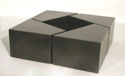 Acier patiné 90x90x30