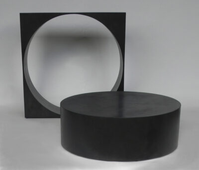 Acier patiné 90x90x30 et Diam 90