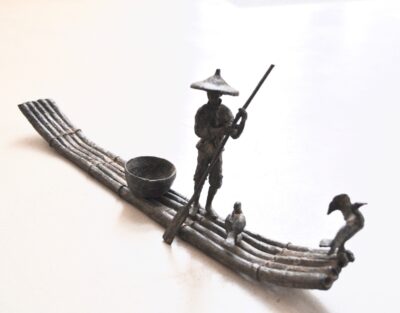 Pêche aux Cormorans, Bronze, 20x58x8 cm