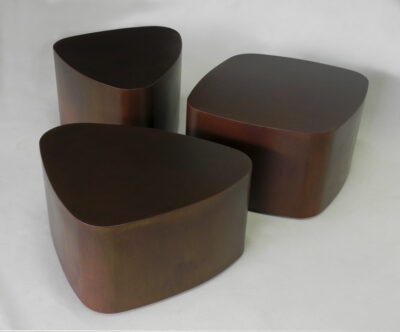 GALETS, Acier patiné rouille, H32 100 x 120