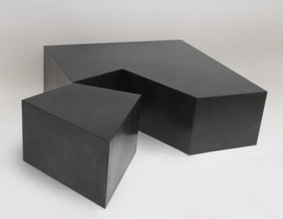 Acier patiné 90x90x30 cm