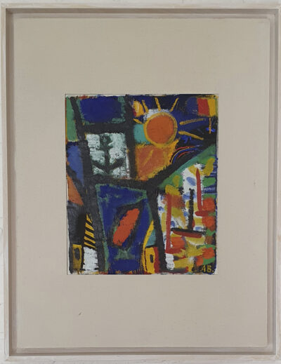 Série port du Château - n°5 - 35x30 cm - huile sur papier