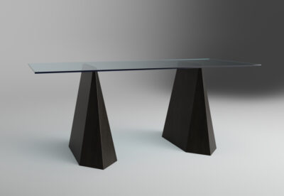 Tréteaux HARRY, acier patiné, Hauteur 74 cm