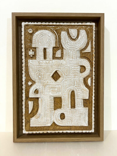 Dédalion, 34x24 cm, plaque de céramique émaillée