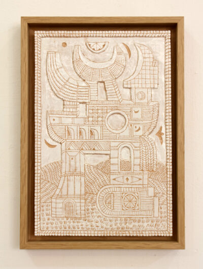 Oréade, 34x24 cm, plaque de céramique émaillée