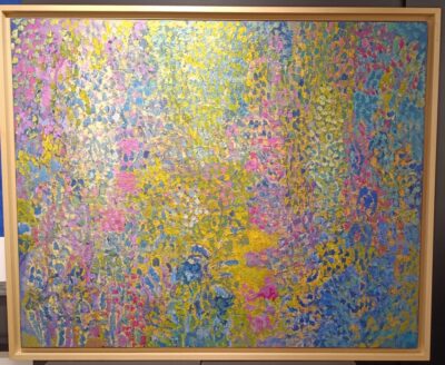 Jardin, le matin, Huile sur toile, 81x100 cm