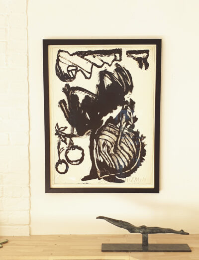 Empreinte 1990, rehaussée à la gouache, 74 x 54 cm