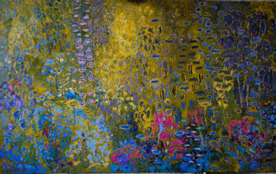 Paysage, huile sur toile, 100x160 cm