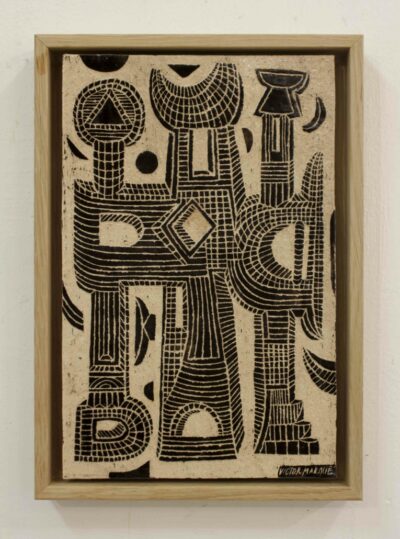 Tritone, 33x23 cm Plaque de céramique émaillée