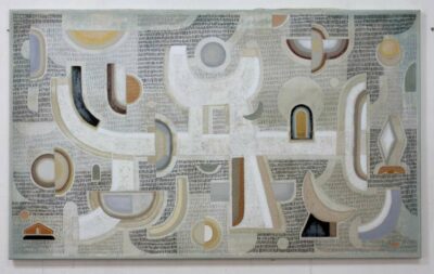 Opalina, 146x89 cm, Technique mixte sur toile