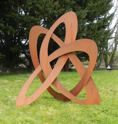 Courbe, en acier corten, - 150x175cm - Stéphane DUCATTEAU