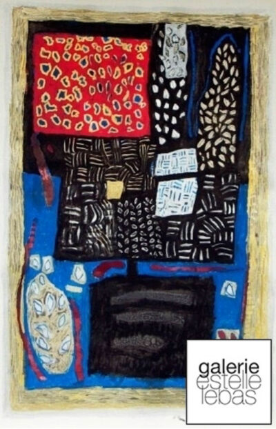 Jardin noir, technique mixte, 49x32 cm