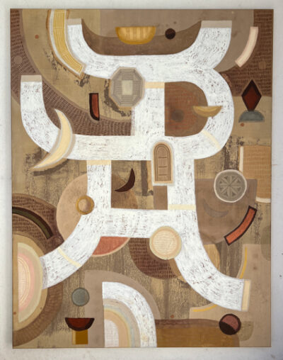 Astragale, Technique mixte sur toile, 146x114 cm