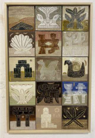 Bestiaire, Mosaïque de céramique, 52X32 cm