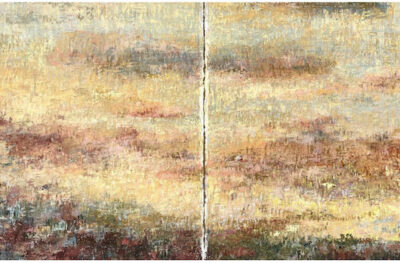 Série Rêverie Diptyque 2 X (67X51)cm surface peinte Pastel à l'huile sur papier chiffon 2X (77X57) cm