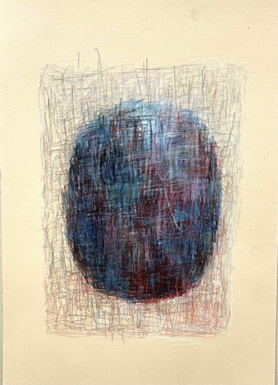 Série Mandorle Crayon de couleur sur papier grège - encadrés29,5 x 40 cm