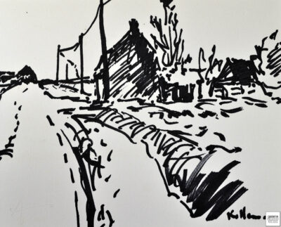 Dessin encre, 26 x 21 cm