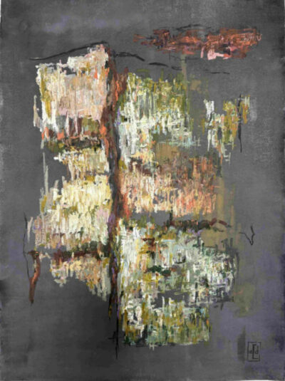 Faille, 74x54cm, encre et pastel à l'huile sur papier chiffon