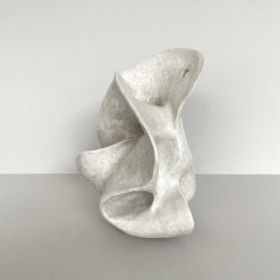 Ondulation Grès blanc émaillé 25x38x27 cm