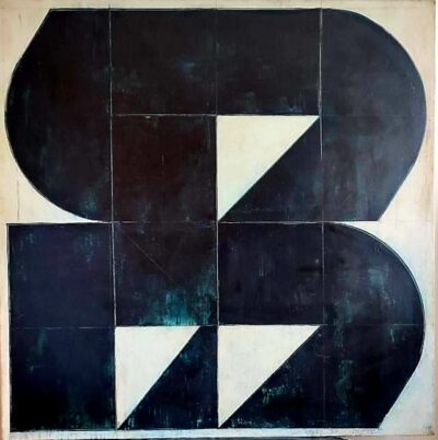 Idol VII, technique mixte, 150x150 cm