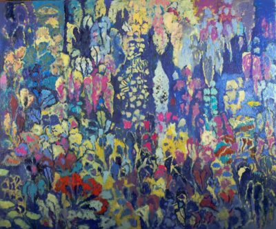 Paysage, huile sur toile, 100x120 cm