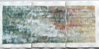 Série Rêverie Triptyque 3 X (70 x 90 cm) Pastel à l'huile sur papier chiffon