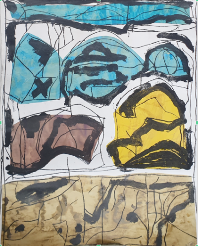 Gravure Carborundum, 5/12, 125 x 125 cm