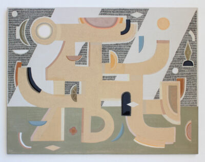 Travertin, technique mixte sur toile,116X89 cm