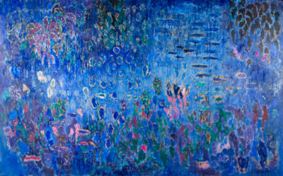 Le grand bleu, Huile sur toile, 100x160 cm Jacques DROMART