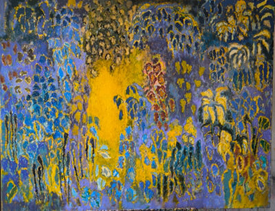 Coucher de soleil, huile sur toile, 100x120 cm Jacques DROMART