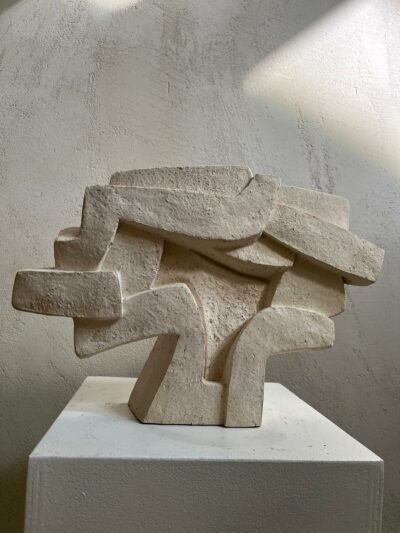 Passage X, terre chamotée, H28 L28 P12 cm Delphine BRABANT