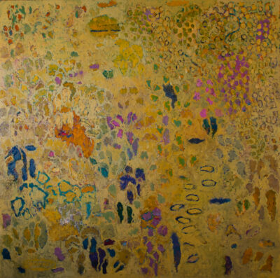Soleil, huile sur toile, 100x100 cm Jacques DROMART