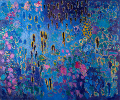 Au bord de l'eau, huile sur toile, 100x120 cm Jacques DROMART
