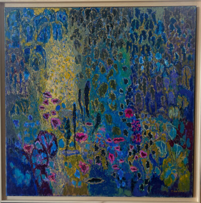 Paysage, Huile sur toile, 100x100 cm Jacques DROMART